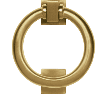 Coastal BLU (Grade 316) Ring Door Knocker - PVD Satin Brass