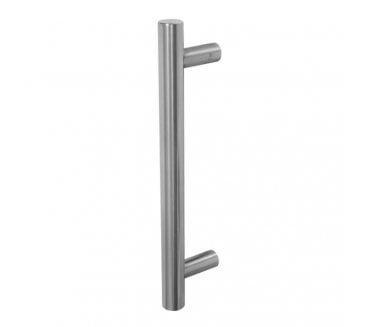 Coastal BLU Inline Round Bar Pull Handle 400mm - 316 Satin Stainless Steel