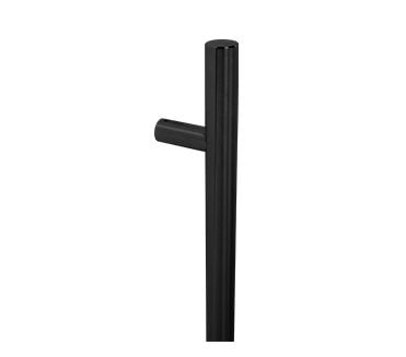 Coastal BLU Inline Round Bar Pull Handle 400mm - 316 Stainless Steel  - Matt Black