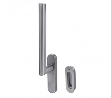 Coastal BLU Lift and Slide Patio Door Handle - Internal Lever W/ External Flush Pull 316 Stainless Steel - Satin Stainless Steel