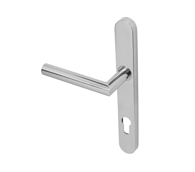 Coastal BLU, Mitred Lever Multipoint Handle 92mm C/C - 316 Stainless Steel  - Polished Stainless Steel