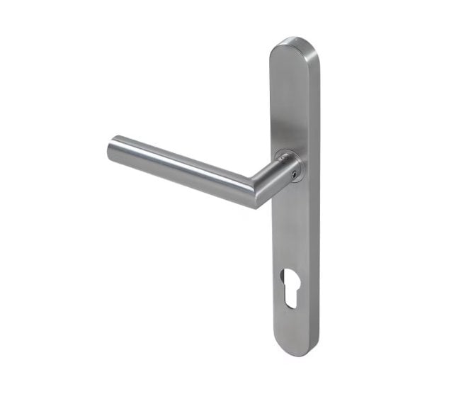 Coastal BLU, Mitred Lever Multipoint Handle 92mm C/C - 316 Stainless Steel  - Satin Stainless Steel