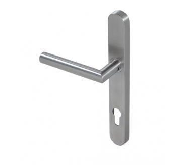 Coastal BLU, Mitred Lever Multipoint Handle 92mm C/C - 316 Stainless Steel  - Satin Stainless Steel