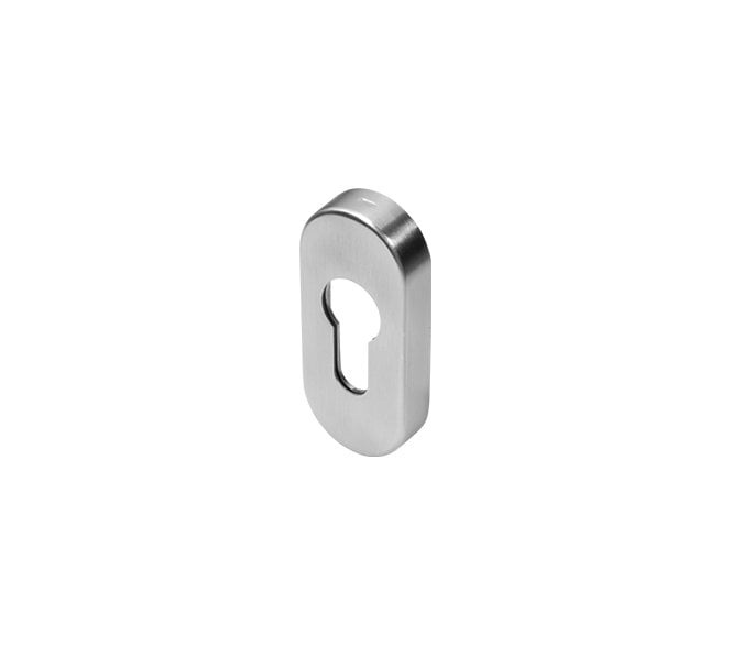 Coastal BLU Oval Euro Profile Keyhole Escutcheon - 316 Stainless Steel  - Satin Stainless Steel