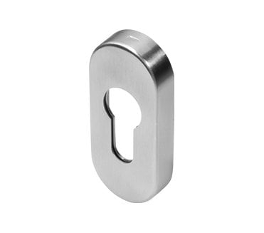 Coastal BLU Oval Euro Profile Keyhole Escutcheon - 316 Stainless Steel  - Satin Stainless Steel
