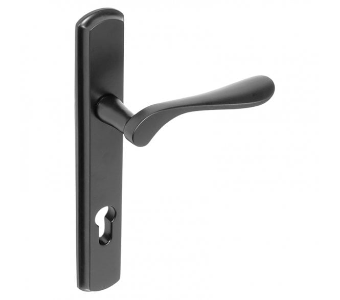 Coastal BLU REG095 (Grade 316) Regent Multipoint Door Handles - 92mm C/C - Matt Black