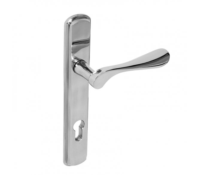 Coastal BLU REG095 (Grade 316) Regent Multipoint Door Handles - 92mm C/C - Polished Stainless Steel