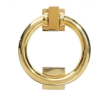 Coastal BLU Ring Door Knocker 316 Stainless Steel - PVD Polished Brass