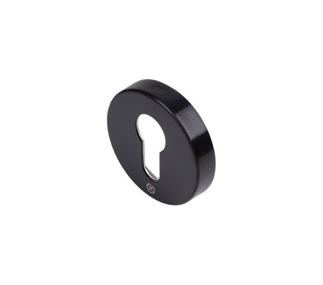 Coastal BLU Round Euro Profile Escutcheon - 316 Stainless Steel  - Matt Black