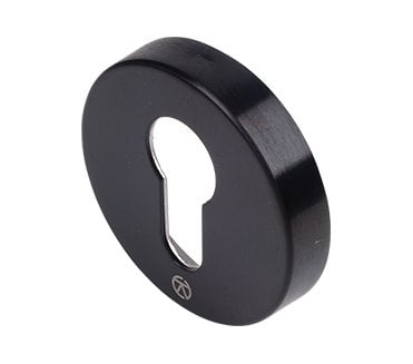 Coastal BLU Round Euro Profile Escutcheon - 316 Stainless Steel  - Matt Black