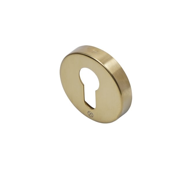 Coastal BLU Round Euro Profile Escutcheon - 316 Stainless Steel  - PVD Satin Brass Finish