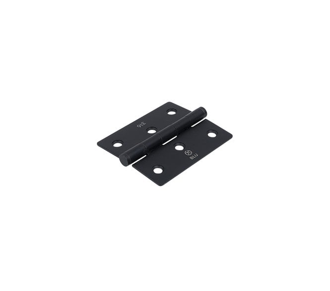 Coastal BLU Slim Knuckle Window Hinge 76 x 66mm 316 Stainless Steel  - Matt Smooth Black