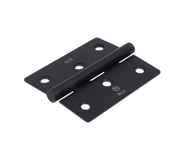 Coastal BLU Slim Knuckle Window Hinge 76 x 66mm 316 Stainless Steel  - Matt Smooth Black