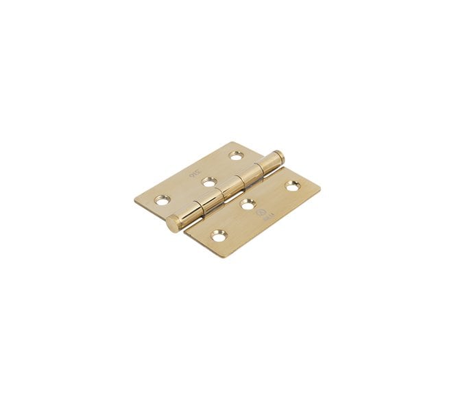 Coastal BLU Slim Knuckle Window Hinge 76 x 66mm 316 Stainless Steel  - PVD Polished Brass