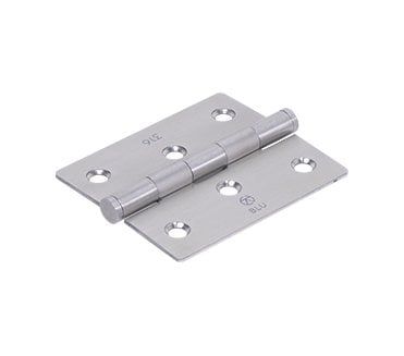 Coastal BLU Slim Knuckle Window Hinge 76 x 66mm 316 Stainless Steel  - Satin Stainless Steel