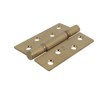 Coastal BLU Washered Butt Hinge - 102 x 76mm - 316 Stainless Steel  - PVD Satin Brass