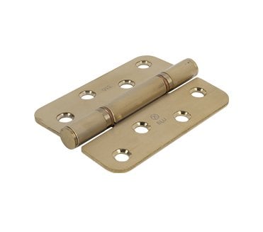 Coastal BLU Washered Butt Hinge - 102 x 76mm - 316 Stainless Steel  - PVD Satin Brass (RADIUS)