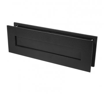 Coastal DuraTique 330x110mm 316 Grade Stainless Steel Letter Plate Set - Textured Matt Black
