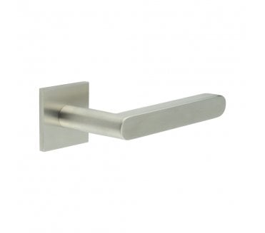 CRES GRADE 316 CR-101 Fixed Dead Door Handle On Square Rose - Satin Stainless Steel