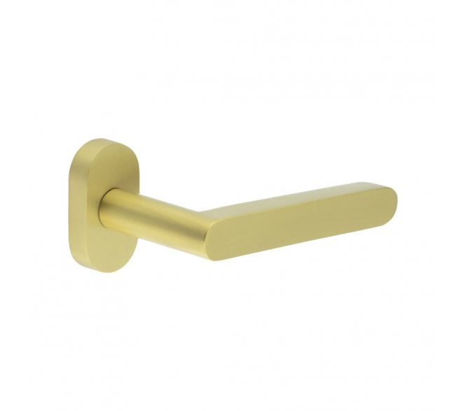 CRES GRADE 316 CR-101 Multipoint Handle On Oval Rose - Satin Brass PVD