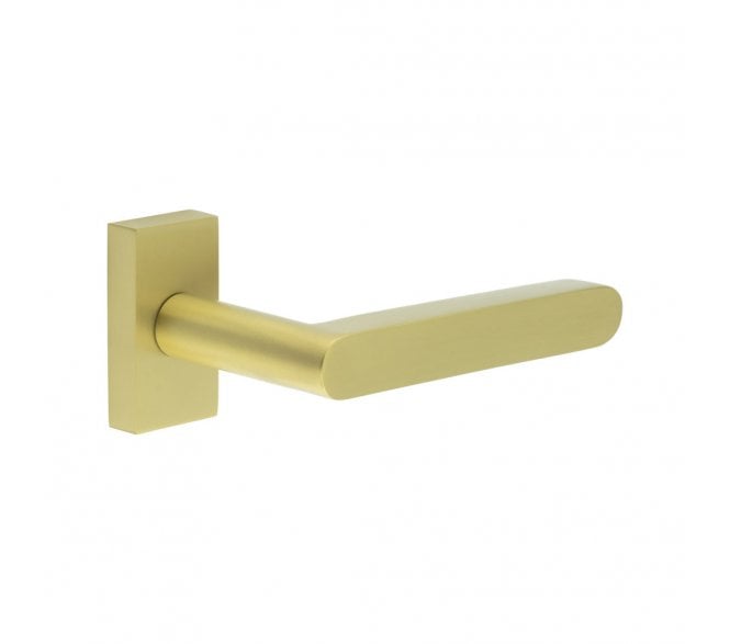 CRES GRADE 316 CR-101 Multipoint Handle On Rectangular Rose - Satin Brass PVD