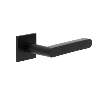 CRES GRADE 316 CR-101 Unsprung Door Handle On Square Rose - Matt Black PVD