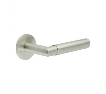 CRES GRADE 316 CR-102 Fixed Dead Door Handle On Round Rose - Satin Stainless Steel