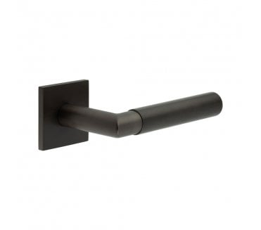 CRES GRADE 316 CR-102 Fixed Dead Door Handle On Square Rose - Dark Bronze PVD