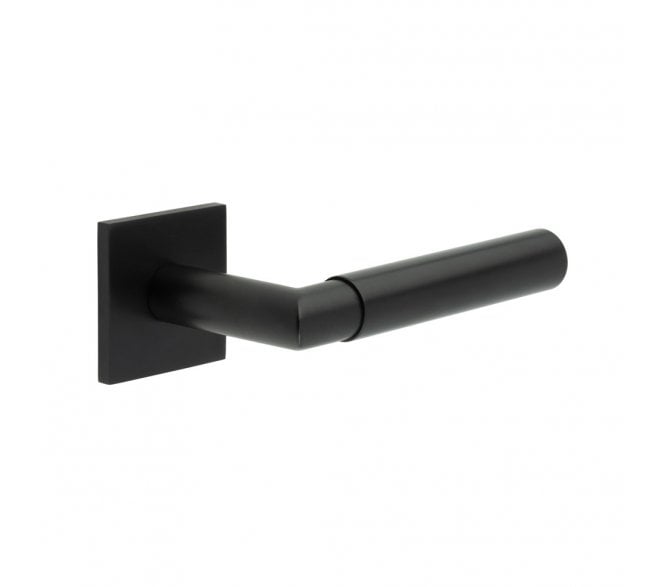 CRES GRADE 316 CR-102 Fixed Dead Door Handle On Square Rose - Matt Black PVD