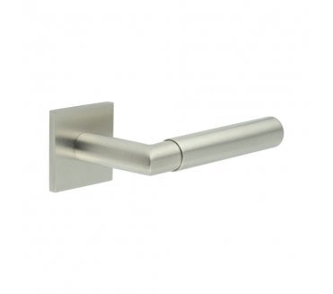 CRES GRADE 316 CR-102 Fixed Dead Door Handle On Square Rose - Satin Stainless Steel
