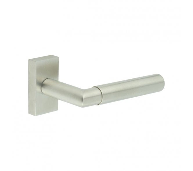 CRES GRADE 316 CR-102 Multipoint Handle On Rectangular Rose - Satin Stainless Steel