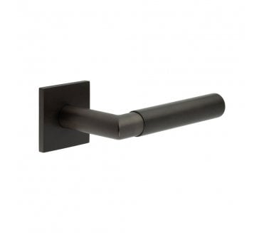 CRES GRADE 316 CR-102 Sprung Door Handle On Square Rose - Dark Bronze PVD