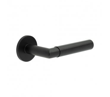 CRES GRADE 316 CR-102 Unsprung Door Handle On Round Rose - Matt Black PVD