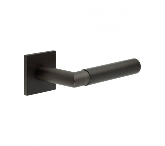 CRES GRADE 316 CR-102 Unsprung Door Handle On Square Rose - Dark Bronze PVD