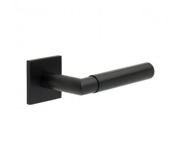 CRES GRADE 316 CR-102 Unsprung Door Handle On Square Rose - Matt Black PVD