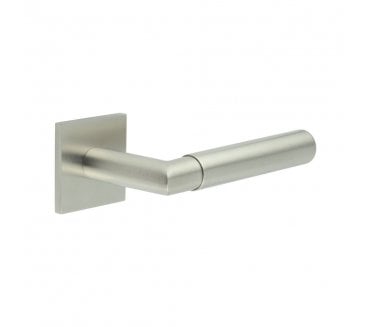 CRES GRADE 316 CR-102 Unsprung Door Handle On Square Rose - Satin Stainless Steel