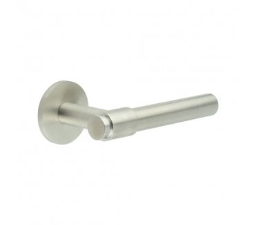 CRES GRADE 316 CR-103 Fixed Dead Door Handle On Round Rose - Satin Stainless Steel