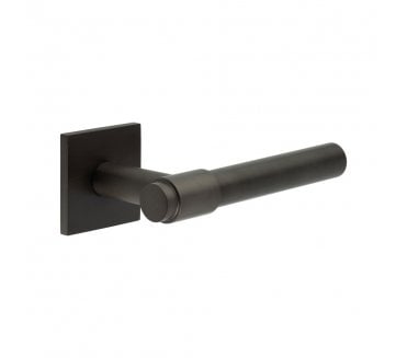 CRES GRADE 316 CR-103 Fixed Dead Door Handle On Square Rose - Dark Bronze PVD