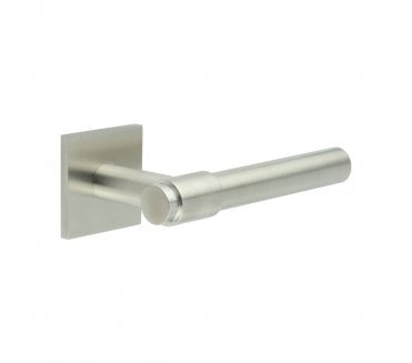 CRES GRADE 316 CR-103 Fixed Dead Door Handle On Square Rose - Satin Stainless Steel