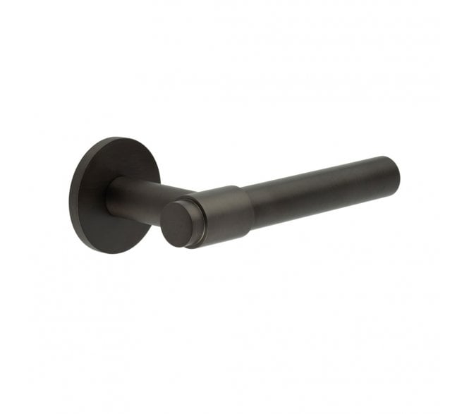CRES GRADE 316 CR-103 Unsprung Door Handle On Round Rose - Dark Bronze PVD