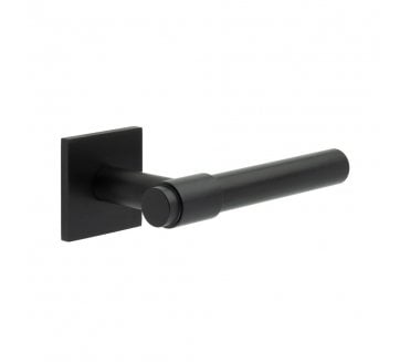 CRES GRADE 316 CR-103 Unsprung Door Handle On Square Rose - Matt Black PVD