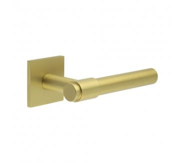 CRES GRADE 316 CR-103 Unsprung Door Handle On Square Rose - Satin Brass PVD