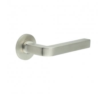 CRES GRADE 316 CR-104 Fixed Dead Door Handle On Round Rose - Satin Stainless Steel