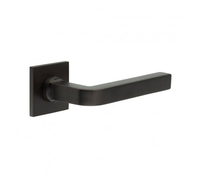 CRES GRADE 316 CR-104 Fixed Dead Door Handle On Square Rose - Dark Bronze PVD