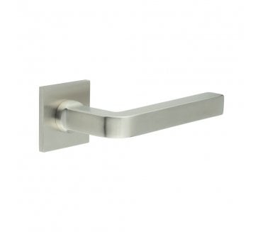 CRES GRADE 316 CR-104 Fixed Dead Door Handle On Square Rose - Satin Stainless Steel