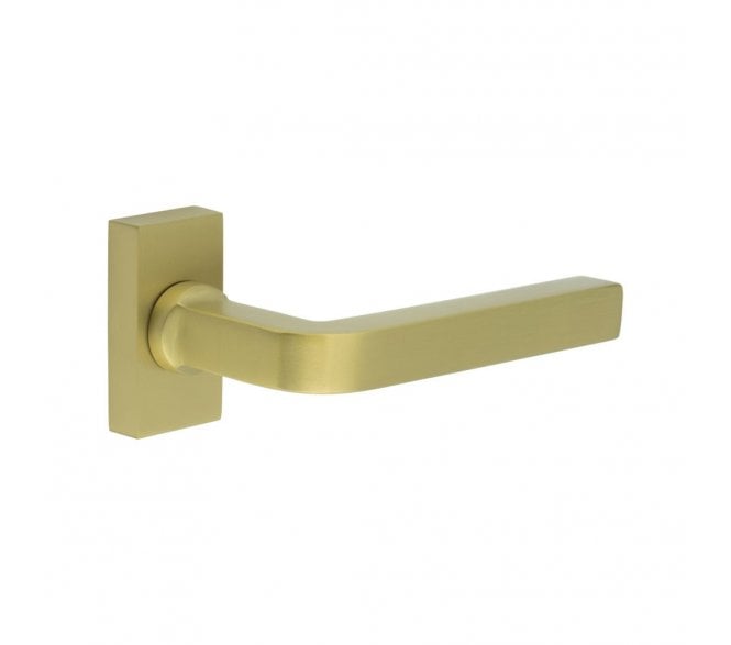 CRES GRADE 316 CR-104 Multipoint Handle On Rectangular Rose - Satin Brass PVD