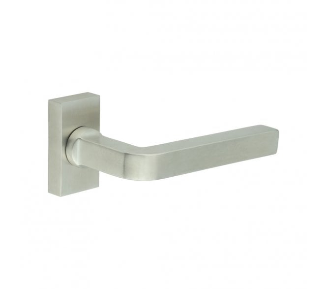 CRES GRADE 316 CR-104 Multipoint Handle On Rectangular Rose - Satin Stainless Steel