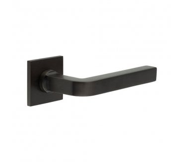CRES GRADE 316 CR-104 Sprung Door Handle On Square Rose - Dark Bronze PVD