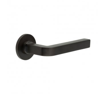 CRES GRADE 316 CR-104 Unsprung Door Handle On Round Rose - Dark Bronze PVD