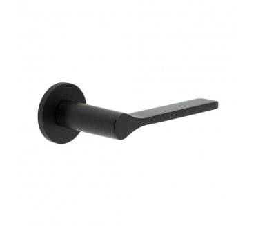 CRES GRADE 316 CR-105 Fixed Dead Door Handle On Round Rose - Matt Black PVD